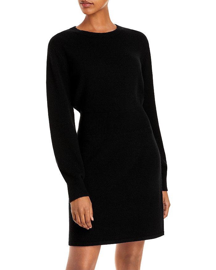 Theory Wool & Cashmere Sweater Dress In Black