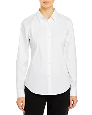 Theory Tenia Luxe Stretch Cotton Top