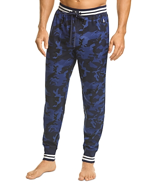 Polo Ralph Lauren Camo Print Jogger Pajama Pants In Cruise Navy Surplus Camo