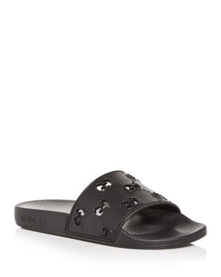 Gucci Web Slide Black Rubber (Women's)