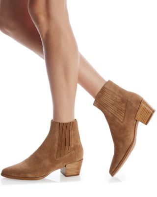 suede block heel chelsea boot