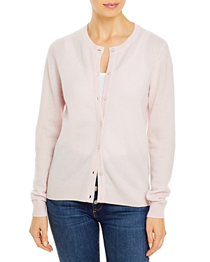 C By Bloomingdale's Crewneck Cashmere Cardigan - 100% Exclusive In Petal Pink