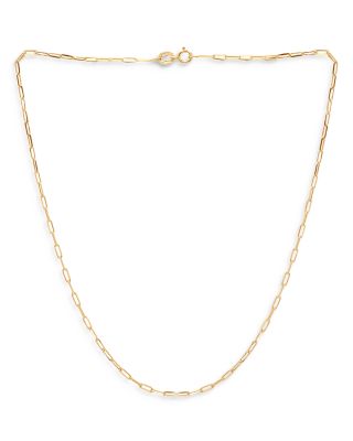 AQUA - Sterling Paper Clip Necklace, 15.5" - Exclusive