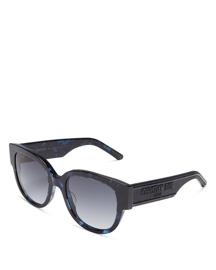 Dior Wil Bu Butterfly Sunglasses, 54mm In Blue Havana/gradient Blue