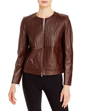 Lafayette 148 New York Harrigan Leather Jacket | Bloomingdale's