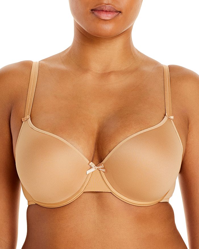 Chantelle Women's Bare Essential Custom Fit T-Shirt Bra, Nude Rose, 32B at   Women's Clothing store