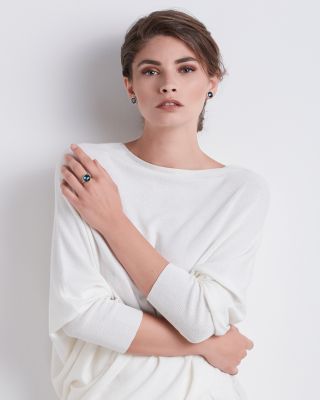 18K Yellow Gold Jaipur Color London Blue Topaz Large Stud Earrings