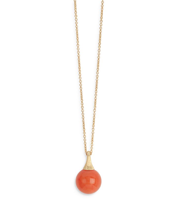 Marco Bicego 18K Yellow Gold Africa Boule Carnelian Pendant Necklace ...