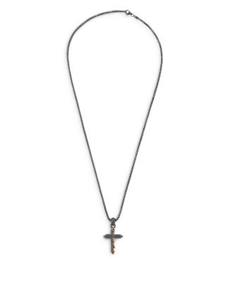 JOHN HARDY Black Rhodium Silver & Bronze Classic Chain Men's Keris