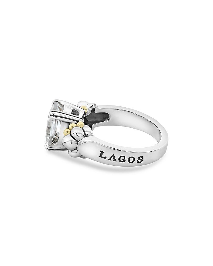 Shop Lagos Sterling Silver & 18k Yellow Gold Glacier White Topaz Ring