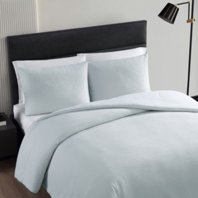 Waffle Pique Duvet Cover Set, Queen