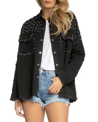 Elan Studded Cotton Jacket | Bloomingdale's