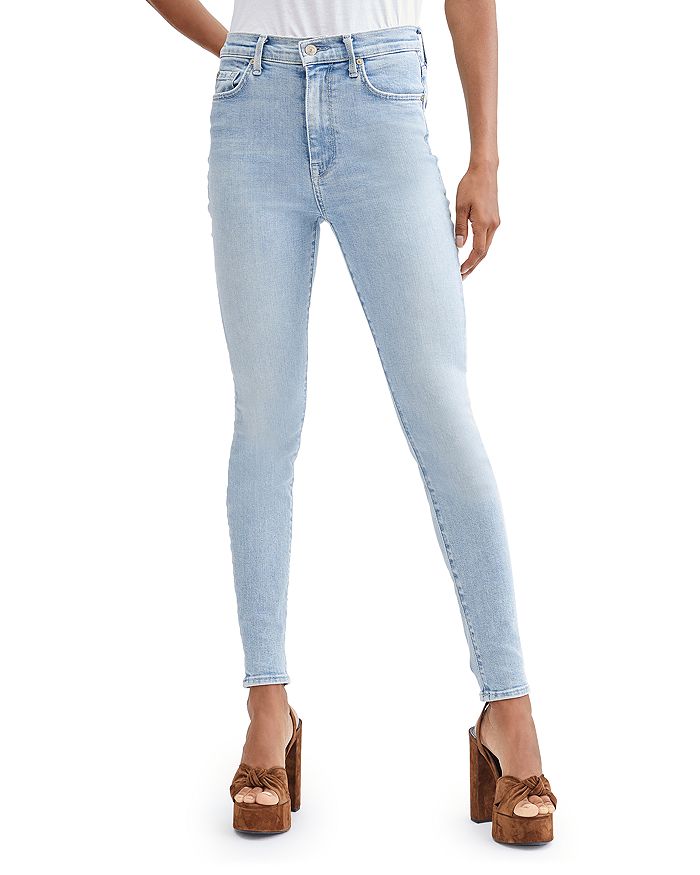 7 FOR ALL MANKIND HIGH WAISTED SKINNY JEANS IN LAS PALMAS STRETCH,AU0444594A