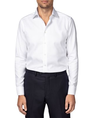 Slim Fit Diagonal Weave Shirt