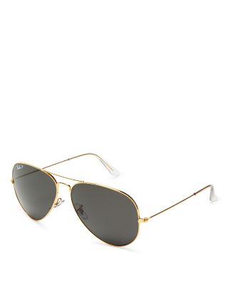 Unisex Polarized Brow Bar Aviator Sunglasses