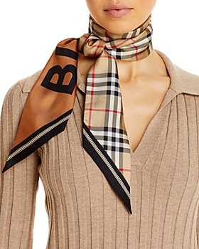Burberry Reversible Check and Monogram Cashmere Scarf - Neutrals