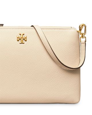 ショルダーバッグ・ポシェット TTory Burch KIRA PEBBLED TOP-ZIP CROSSBODY 61385 Tory Burch Women's Kira Pebbled Top Zip Crossbody, Black