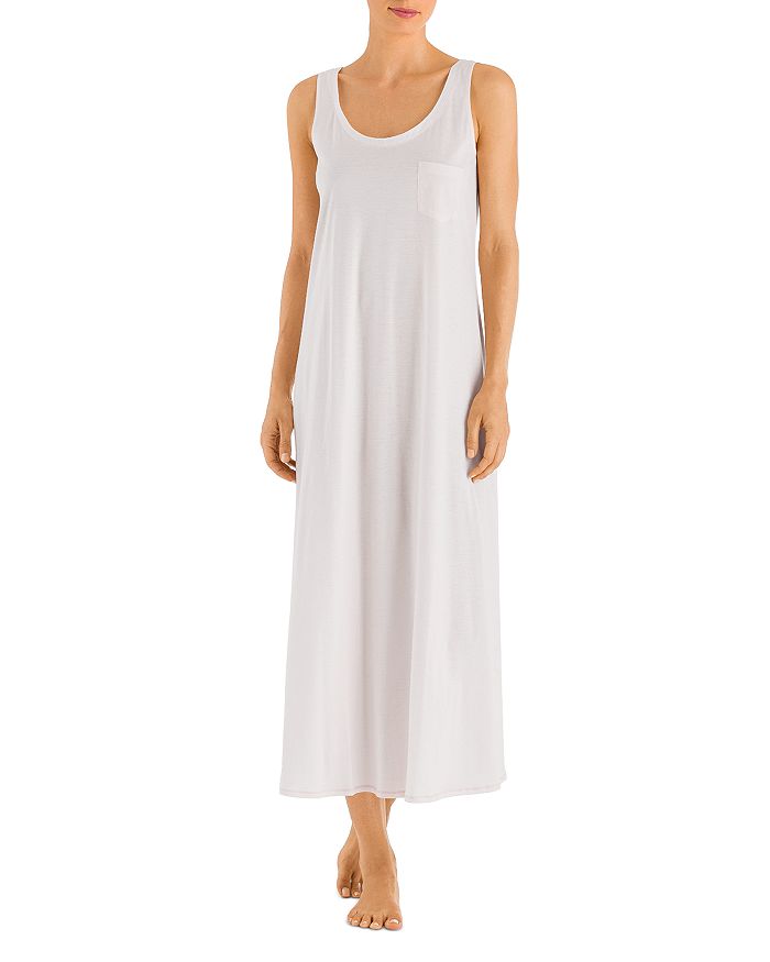 Shop Hanro Cotton Deluxe Tank Nightgown In Crystal Pink