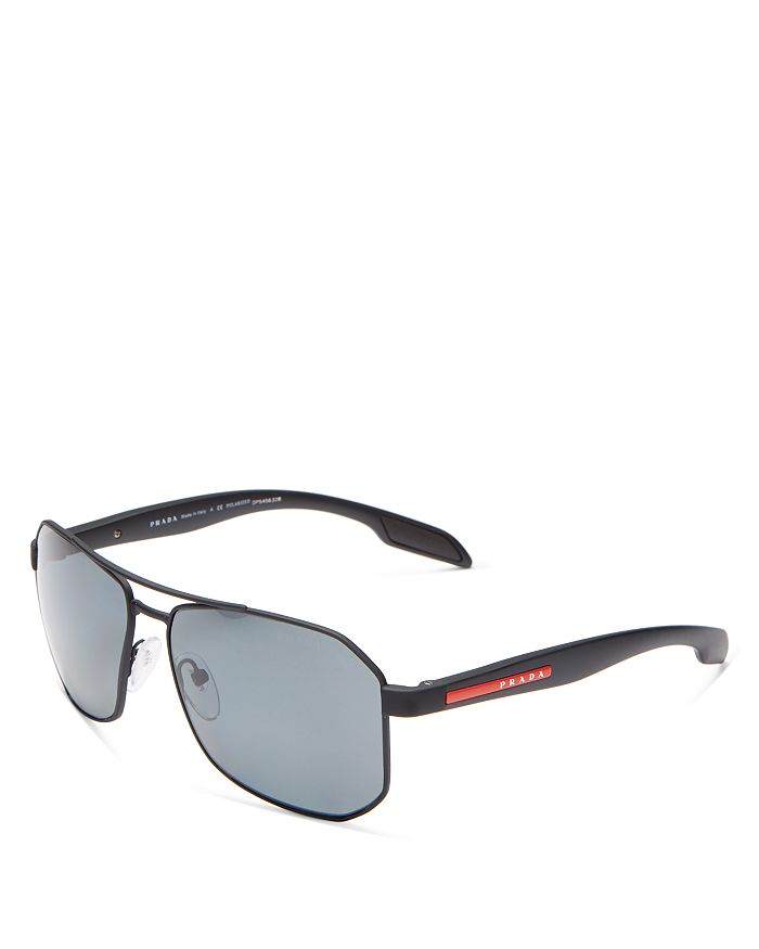 Prada Men's Polarized Brow Bar Aviator Sunglasses, 59mm Bloomingdale's