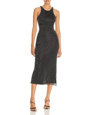 David Koma Crystal Mesh Layer Midi Dress | Bloomingdale's