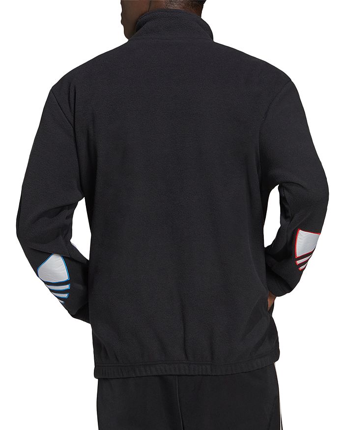 ADIDAS ORIGINALS ADICOLOR TRICOLOR POLAR FLEECE HALF-ZIP SWEATSHIRT