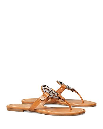 Tory Burch Women's Miller Embellished Thong Sandals | Bloomingdale's