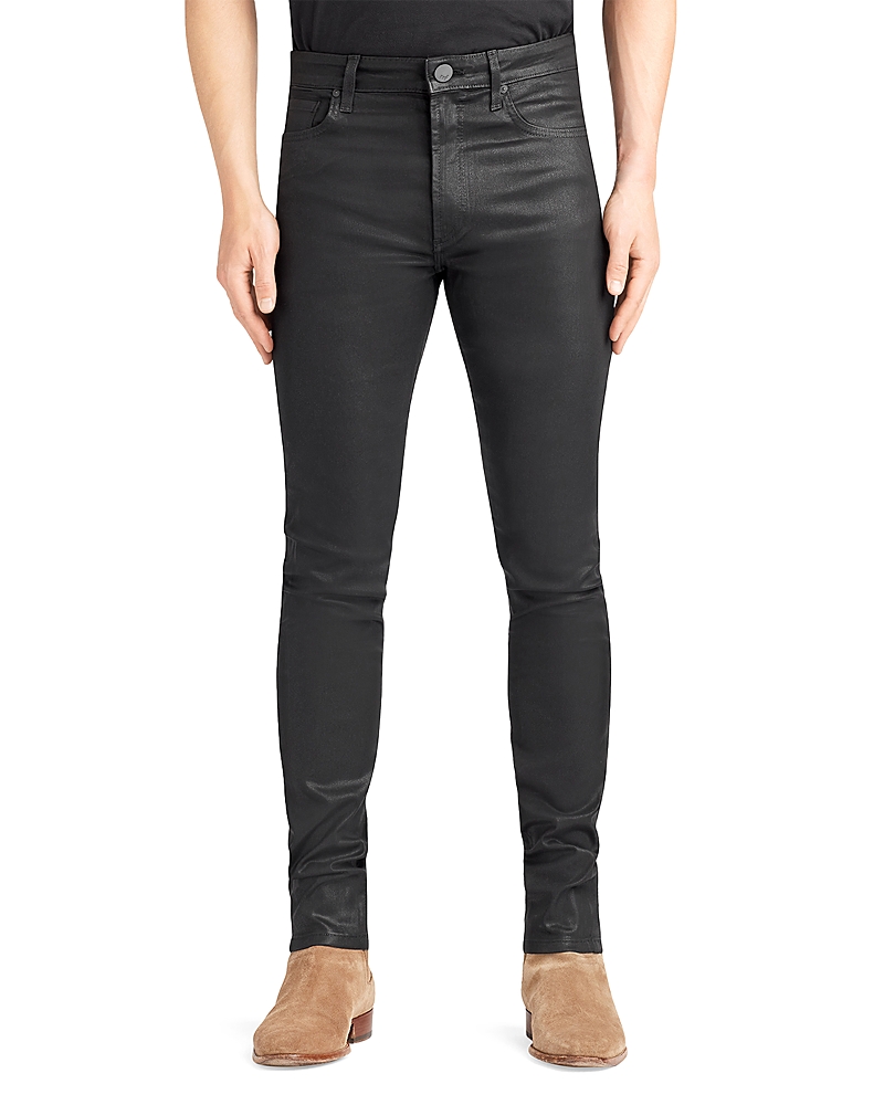 Monfrere Greyson Coated Skinny Fit Jeans in Coated Noir