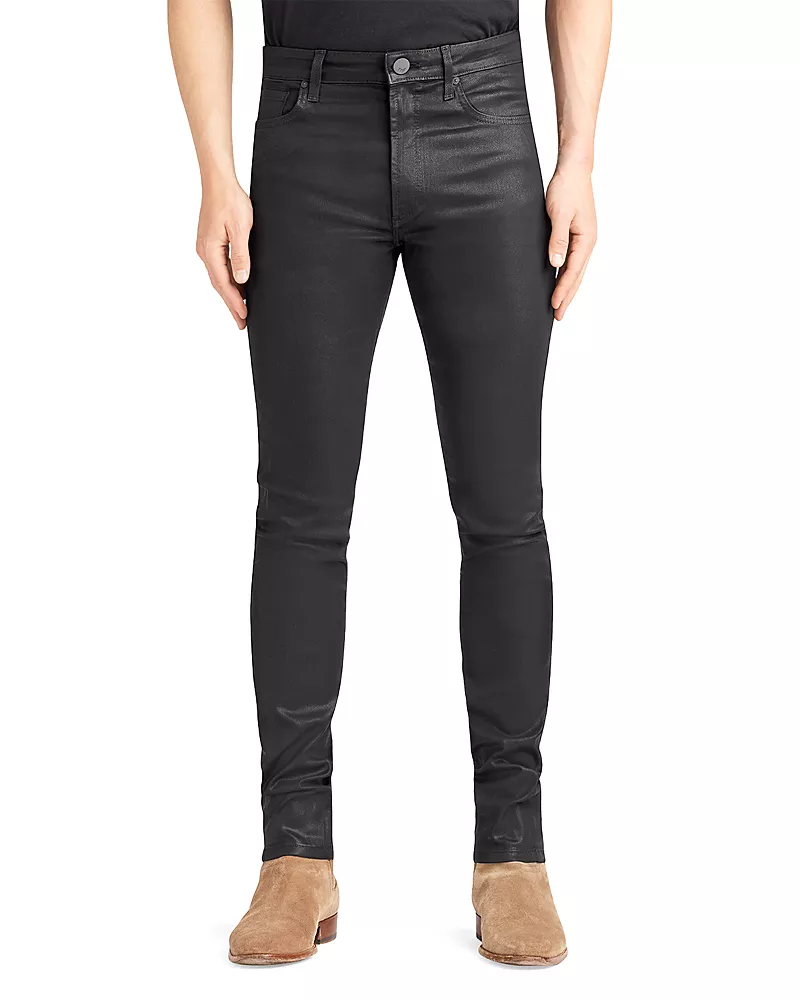 Monfrere Greyson Coated Skinny Fit Jeans in Coated Noir