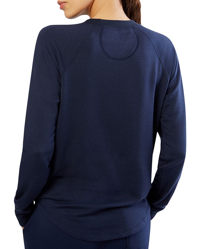 Shop Splits59 Warm Up Curved-hem Sweatshirt In Indigo