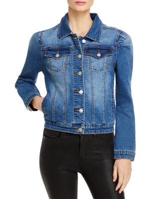 Aqua Puff Sleeve Denim Jacket - Exclusive