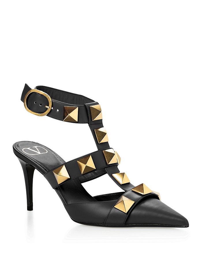 Valentino Pointed toes WOMEN'S ROMAN STUD CAGE PUMPS