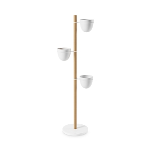 Umbra Floristand Freestanding Planter In White/natural