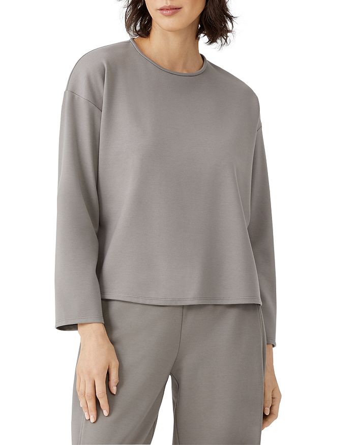 EILEEN FISHER CROPPED BOXY TOP,S1TJH-T5694M