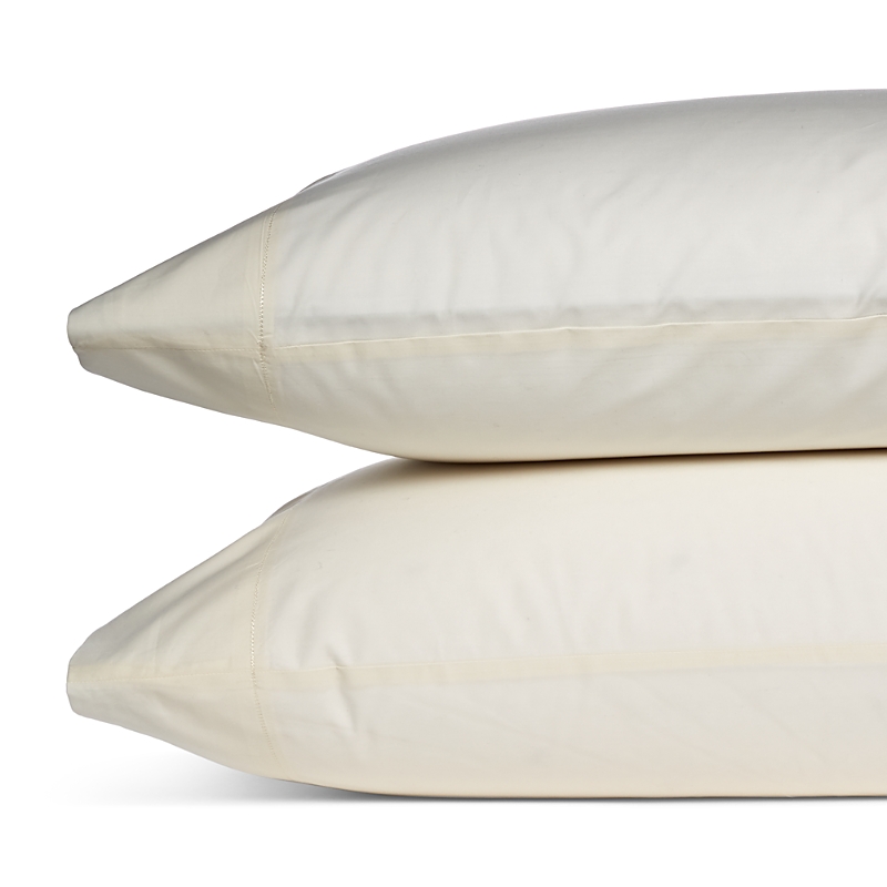 Sky Percale Standard Pillowcase, Pair In Calla Lily Ivory