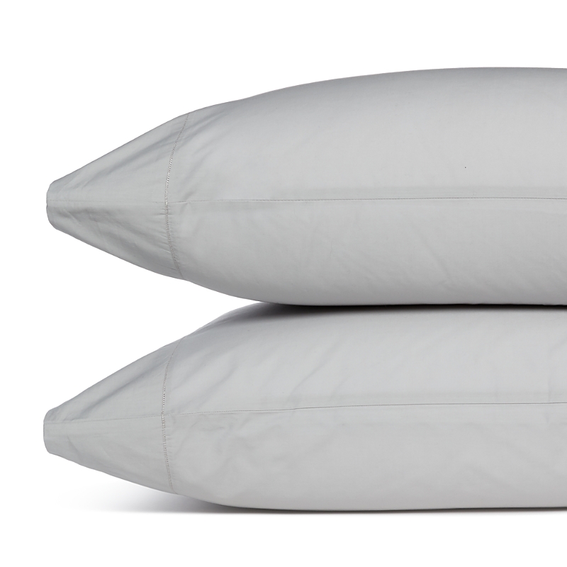 Sky Percale Standard Pillowcase, Pair In Reflection Grey