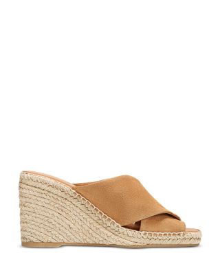 beige platform wedges