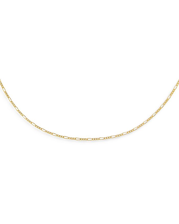 ADINAS JEWELS BABY FIGARO CHAIN NECKLACE, 16,N18044-GLD-203