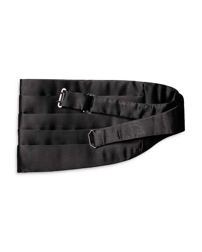 Shop Eton Solid Silk Cummerbund In Black