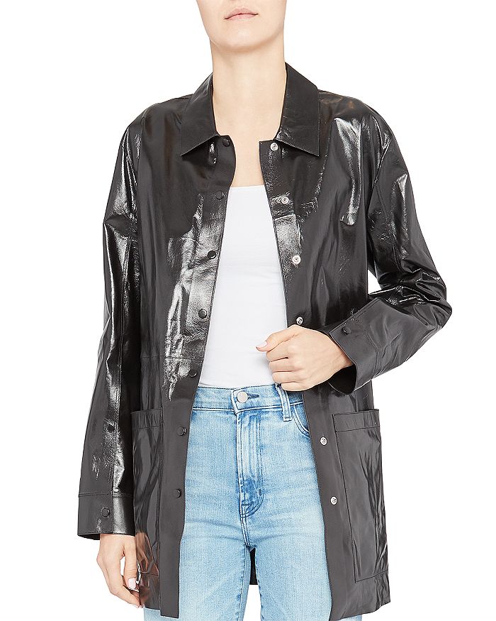 Theory P.Paper Faux Leather Shirt Jacket | Bloomingdale's