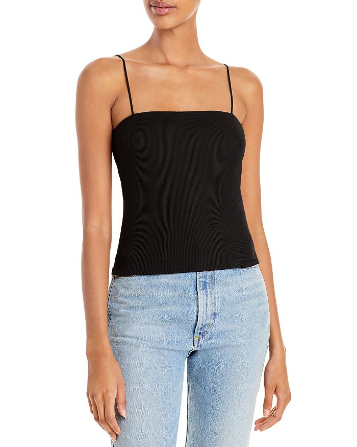 AQUA Ribbed Camisole Top - 100% Exclusive | Bloomingdale's