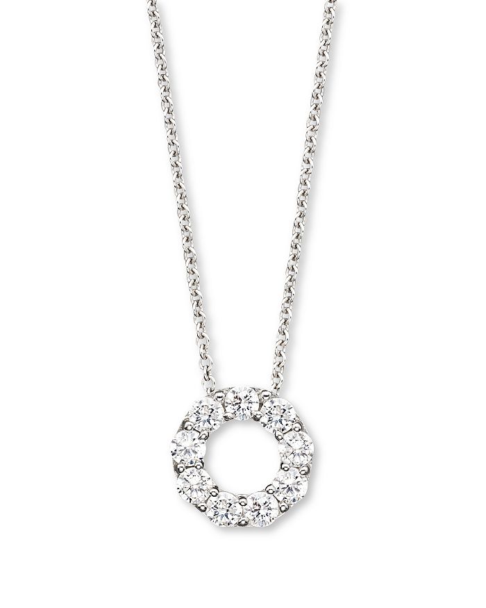 Bloomingdale's Diamond Circle Pendant Necklace In 14k White Gold, 0.65 Ct. T.w. - 100% Exclusive