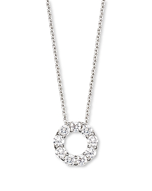 Diamond Circle Pendant Necklace in 14K White Gold, 0.65 ct. t.w. - 100% Exclusive