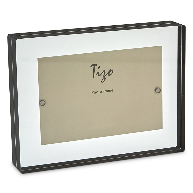 Tizo Lucite Bordered 4 X 6 Picture Frame In Black