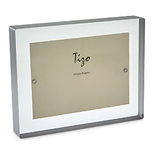 Tizo Lucite Bordered 4 X 6 Picture Frame In Silver