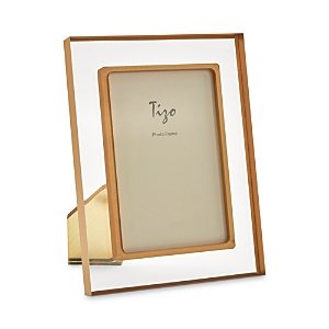 Tizo Lucite Bordered Easel Back 8 X 10 Picture Frame In Gold
