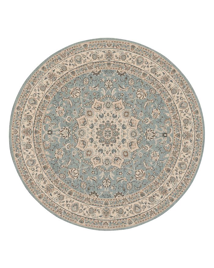 Nourison Living Treasures Li15 Round Area Rug, 5'10 Round In Aqua/ivory