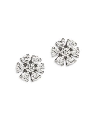 Bloomingdale's Fine Collection - Diamond Flower Stud Earrings in 14K White Gold, 0.25-1.0 ct. t.w. - Exclusive