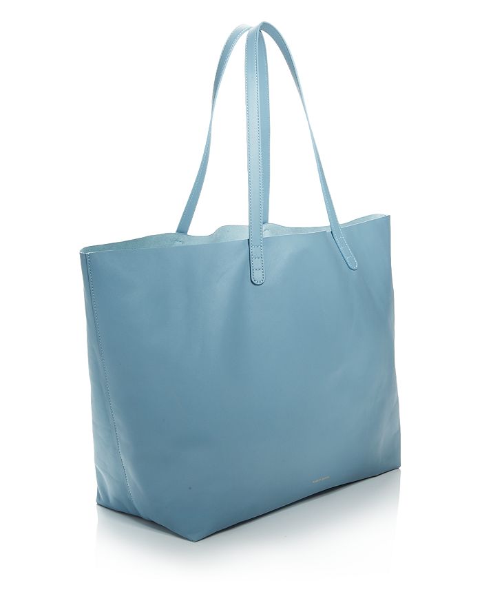 Mansur Gavriel Oversized Leather Tote Bag in Gray