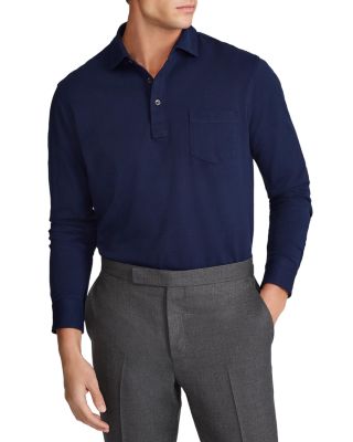 ralph lauren custom slim fit long sleeve polo