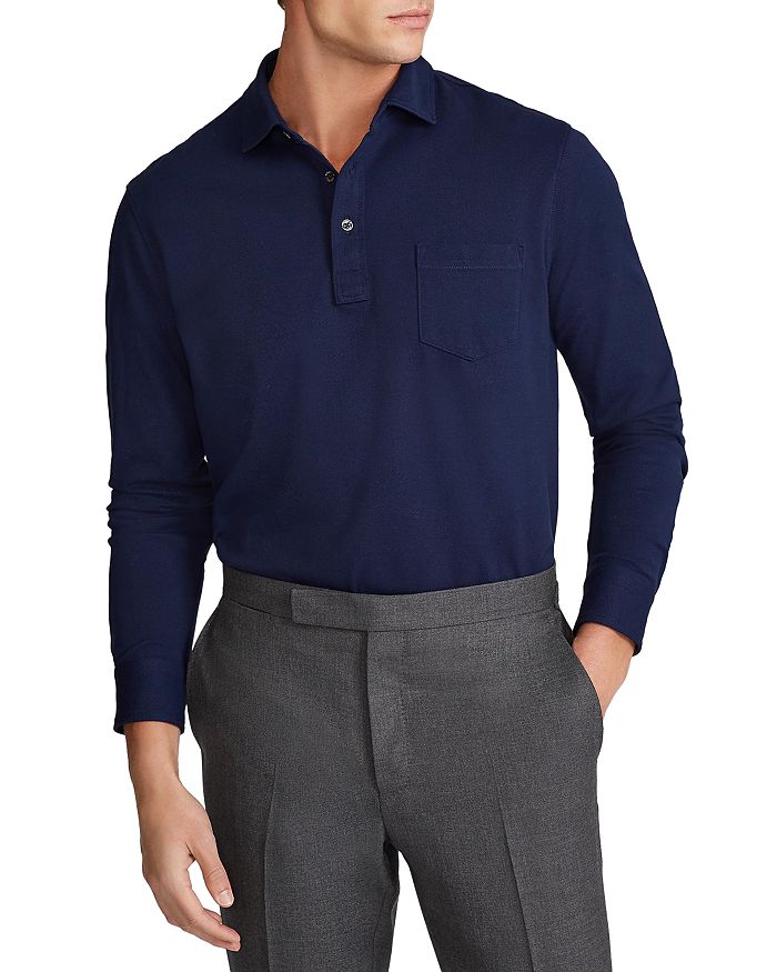 Polo Ralph Lauren Custom Slim Fit Long Sleeve Mesh Polo Shirt |  Bloomingdale's